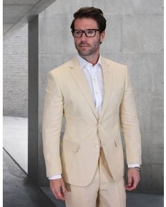 Statement Men's 2 Piece Modern Fit Suit - 100% Linen