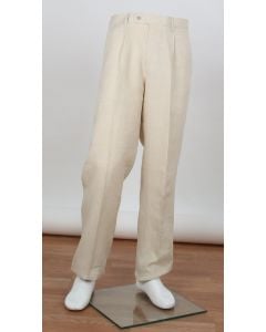 Apollo King Men's 100% Linen Pants - Classic Pleated Style