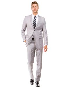 Tazio Men's 2 Piece Slim Fit Executive Suit - Side Vents