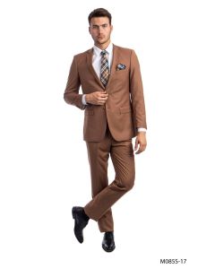 Tazio Men's 2 Piece Slim Fit Executive Suit - Bold Colors