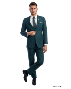 CCO Men's 2 Piece Outlet Slim Fit Suit - 2 Button Jacket