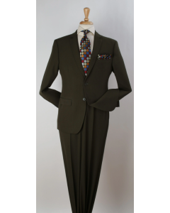 CCO Men's Outlet 2 Piece Solid Discount Suit - 2 Button Jacket