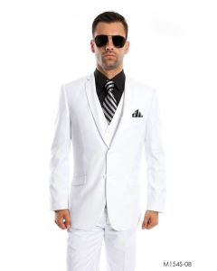 CCO Men's Outlet 3 Piece Executive Slim Fit Suit - 5 Button Vest