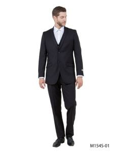 CCO Men's Outlet 3 Piece Executive Slim Fit Suit - 5 Button Vest