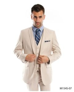 CCO Men's Outlet 3 Piece Executive Slim Fit Suit - 5 Button Vest