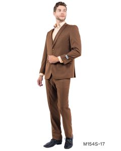 Tazio Men's 3 Piece Executive Slim Fit Suit - 5 Button Vest