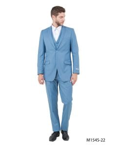 CCO Men's Outlet 3 Piece Executive Slim Fit Suit - 5 Button Vest