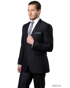 Tazio Men's Outlet 2pc Slim Fit Executive Suit - Solid Shine