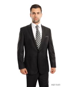 Tazio Men's 2 Piece Slim Fit Suit - Solid Classic Colors