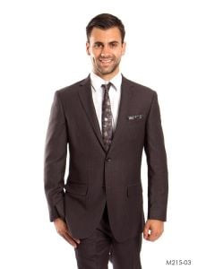 CCO Men's Outlet 2pc Slim Fit Executive Suit - Thin Pinstripe