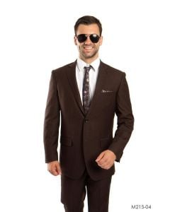 CCO Men's Outlet 2pc Slim Fit Executive Suit - Thin Pinstripe