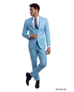 Tazio Men's 3 Piece Ultra Slim Fit Executive Suit - Classy Business