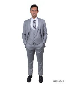 Tazio Men's 3 Piece Ultra Slim Fit Executive Suit - Classy Business