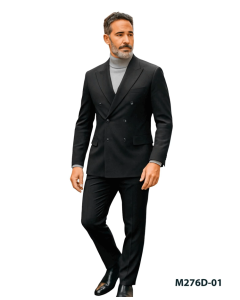 CCO Men's Outlet 2 Piece Tailored Fit Suit - Double Breasted