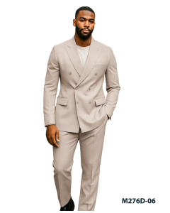 Azzuro Men's 2 Piece Tailored Fit Suit - Double Breasted
