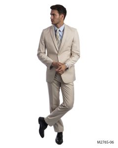 Tazio Men's 2 Piece Discount Slim Fit Suit - Solid Colors