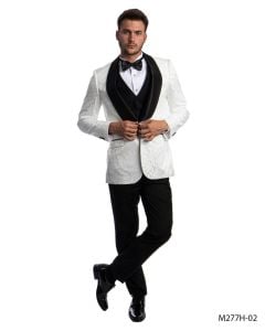 CCO Men's Outlet 3 Piece Executive Suit - Paisley Pattern