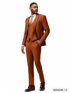 Light Brown Suit 3 Piece Mens Suits Skinny Fit Suit
