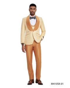 Gold Suit Slim Fit Suit for Men 
