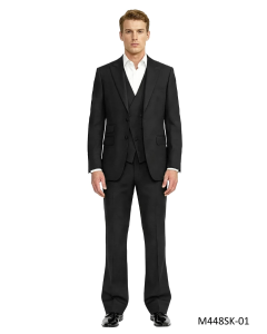 CCO Men's Outlet 3 Piece Skinny Fit Suit - Flared Bottom Pants