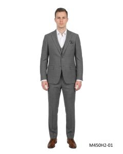 CCO Men's Outlet 3 Piece Hybrid Fit Suit - Classic Plaid