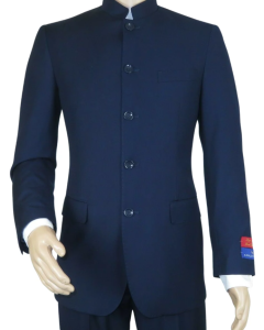 Apollo King Men's Outlet 2 Piece Nehru Style Suit - 5 Button Mandarin
