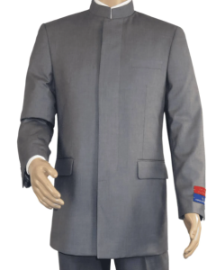 Apollo King Men's Outlet 2 Piece Nehru Style Suit - Hidden Buttons