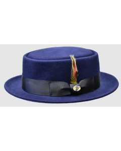 Bently Men's Porkpie Style Wool Hat - Bold Ribbon