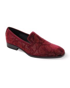 After Midnight Men's Fashion Velour Dress Shoe - Crystal Studded Design
