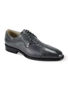 Giovanni Men's Leather Dress Shoe - Alligator Accent Panel
