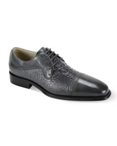 CCO Men's Outlet Leather Dress Shoe - Alligator Accent Panel