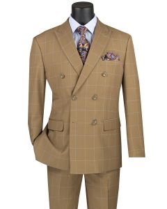 CCO Men's Outlet 2 Piece Modern Fit Suit - Windowpane