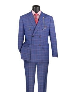 CCO Men's Outlet 2 Piece Modern Fit Suit - Glen Plaid