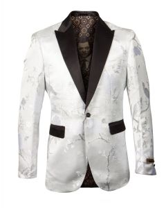 Empire Men's Luxurious Sport Coat - Detailed Floral Pattern