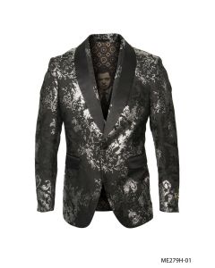 Empire Men's Luxurious Sport Coat - Silver Accents