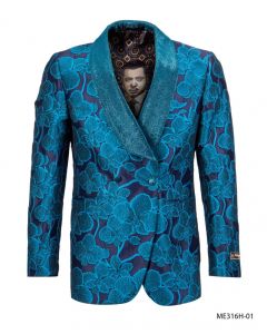 Empire Men's Luxurious Sport Coat - Floral Accents