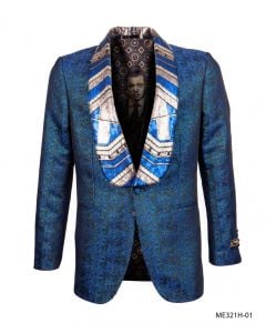 Empire Men's Luxurious Sport Coat - Exotic Sequin Collar