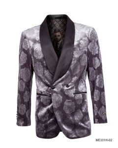 Empire Men's Outlet Luxurious Sport Coat - Dark Floral Pattern