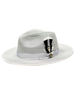 Bruno Capelo Men's Fedora Style Straw Hat - Flat Brim Hat