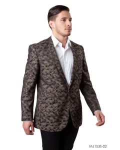 Tazio Men's Classic Fashion Sport Coat - Camoflage Style