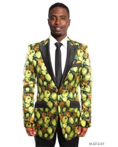 Tazio Men's Classic Fashion Sport Coat - Tulip Pattern