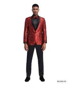 Tazio Men's Classic Fashion Sport Coat - Bold Floral Design