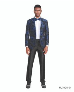 Tazio Men's Slim Fit Fashion Sport Coat - Vibrant Flowers