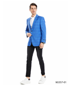 Tazio Men's Classic Fit Fashion Sport Coat - Plaid