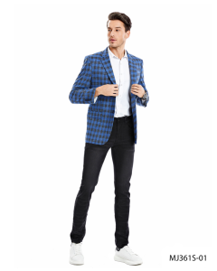 Tazio Men's Classic Fashion Sport Coat - Tartan