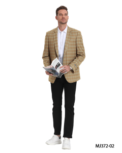 Tazio Men's Classic Fashion Sport Coat - Fashion Glen Plaid