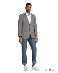 Zegarie Men's Classic Fashion Sport Coat - Glen Check