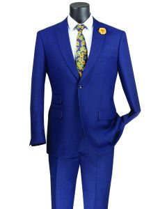Vinci Men's Outlet 2 Piece Modern Fit Suit - Light Windowpane