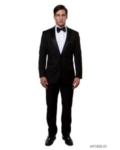 Bryan Michaels Men's 2pc Slim Fit Tuxedo - Dark Accents