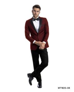 Bryan Michaels Men's 2pc Slim Fit Tuxedo - Dark Accents